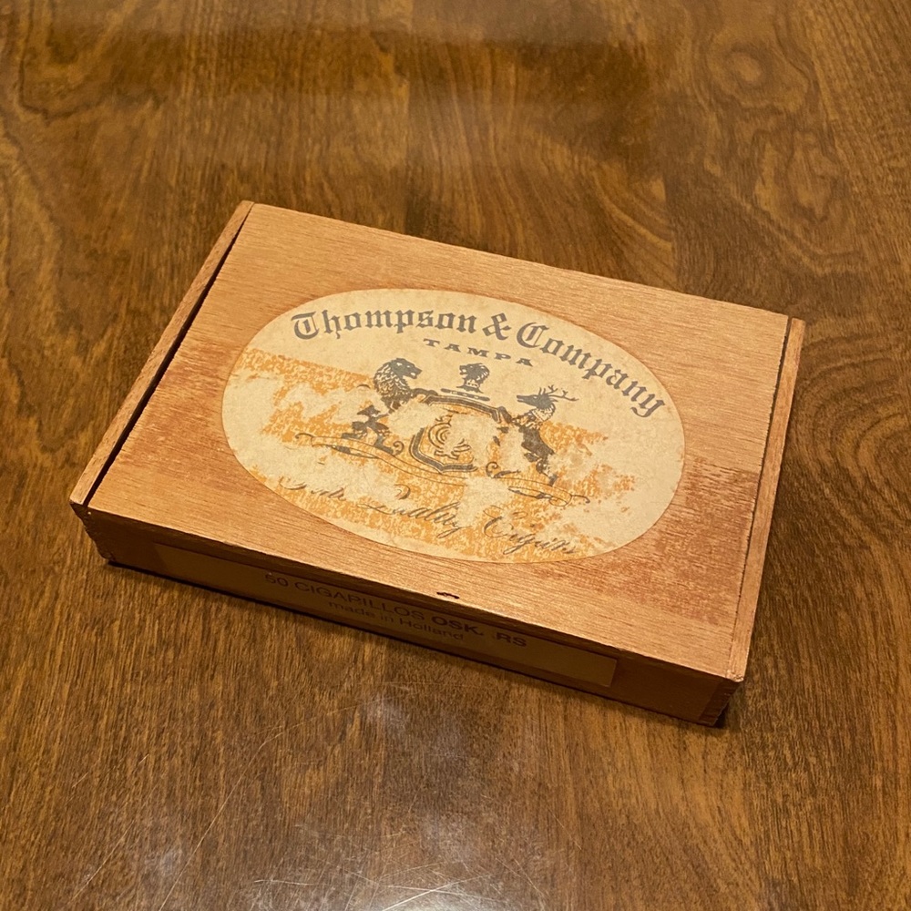 Antique Thompson and Company Tampa Cigar Container